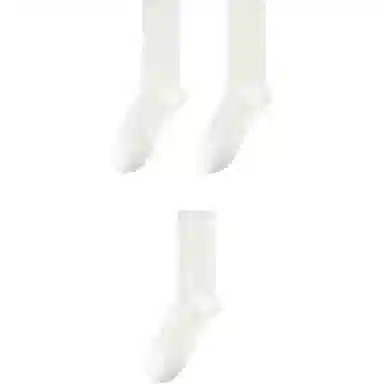 妮轻 羊毛春秋季搭配纯色简约中筒袜 女款