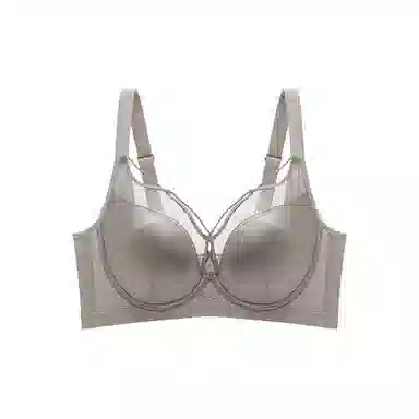 欧迪芬 超薄兔耳朵薄杯透气包容显瘦收副乳调整型女内衣软钢圈聚拢防下垂舒适无痕无压迫蚕丝抗菌文胸 女款