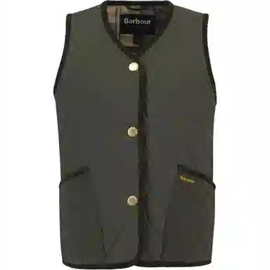 Burberry Quilted Vest V-Neck Single-Breasted