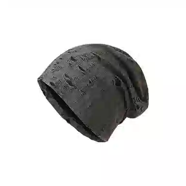 心水好物 日系破洞做旧薄款个性百搭包头帽街头潮牌大头围显脸小 聚酯纤维 堆堆帽 男女同款情侣款