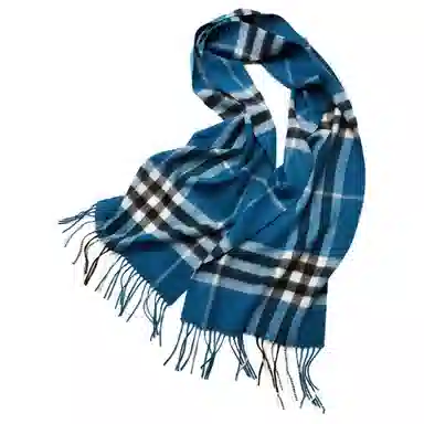 红豆 品牌格子条纹百搭 山羊绒 绒线围巾 男女同款情侣款