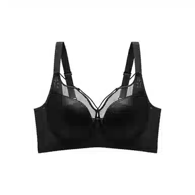 欧迪芬 超薄兔耳朵薄杯透气包容显瘦收副乳调整型女内衣软钢圈聚拢防下垂舒适无痕无压迫蚕丝抗菌文胸 女款