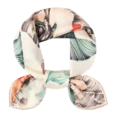 一米画纱 中式国风高雅山茶花系列斜纹中方巾双面西装领巾优雅 桑蚕丝 丝巾 女款