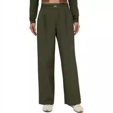 alo yoga SUIT UP TROUSER logo