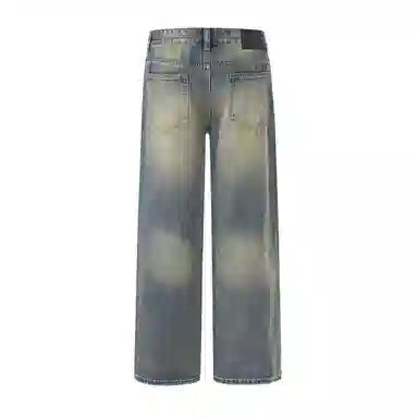 RTVH Vintage Washed Loose Straight Jeans