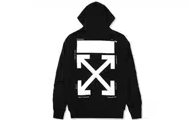 OFF-WHITE Arrow Zip Hoodie Black