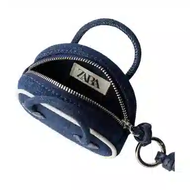 ZARA Colorblock Mini Wallet Blue