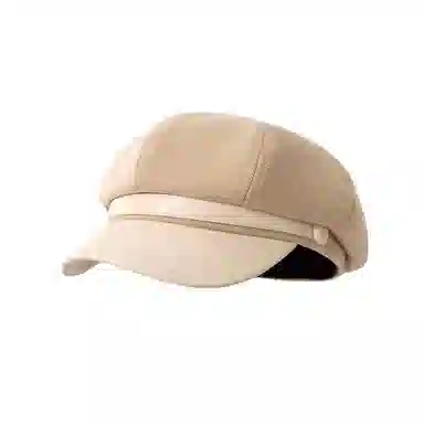 艾佳微 日系文艺复古时尚百搭秋冬季毛呢鸭舌八角帽显脸小文艺街头休闲画家帽 棉 贝雷帽 男女同款情侣款