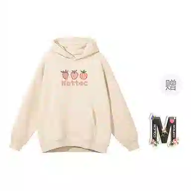 棉购 连帽加绒加厚学生美式重磅外套卫衣 女款