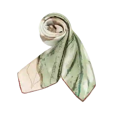 一米画纱 中式国风高雅山茶花系列斜纹中方巾双面西装领巾优雅 桑蚕丝 丝巾 女款