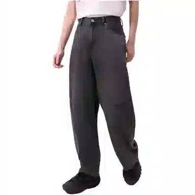 美特斯邦威 宽松弯刀立体牛仔裤 男款