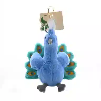 玄唐 雀食美孔雀毛绒玩具毛绒包包挂饰 聚酯纤维 挂件 男女同款情侣款