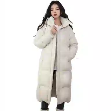 坦博尔 加厚保暖连帽常规长袖通勤面包服羽绒服 女款