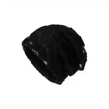 心水好物 中式纯色镂空花朵针织简约防寒显脸小 棉 帽子 女款