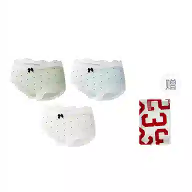 二三二三 蕾丝甜美冰丝纯欲风简约蝴蝶结短裤圆点凉感少女心防夹臀可爱舒适贴身裤日常百搭跑步健身三角内裤 女款