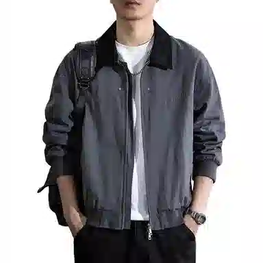 遨宇 美式复古经典休闲潮牌痞帅工装猎装极简风撞色户外百搭夹克外套 男款