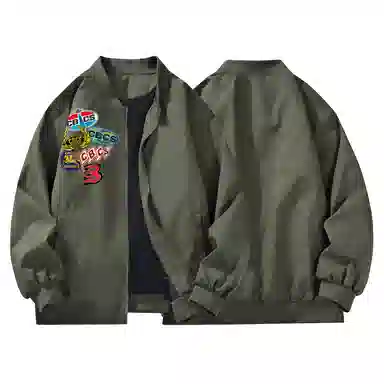 Herbal Color Retro Badge Logo Coach Jacket