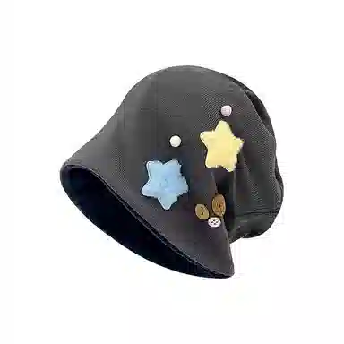 心水好物 可爱毛绒星星包头护耳显脸小时尚慵懒感休闲户外 棉 帽子 女款