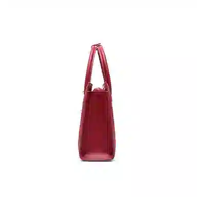 CLEVER& KETCH Elegant Embroidered PU Tote Bag Red