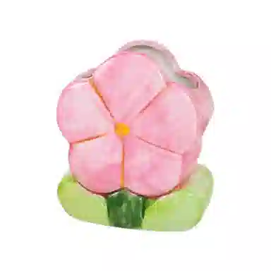 悦语花朵收纳杯陶瓷桌面可爱化妆刷架桌面置物架创意装饰筒