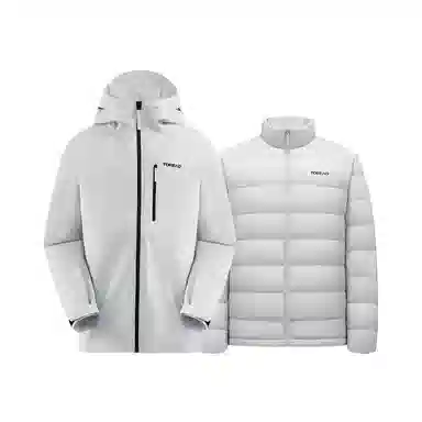 探路者  拓野系列 户外登山徒步滑雪旅行 防污防油 三防科技多功能外套 单层  吸湿排汗耐磨透气防寒防水防泼水防虫防风冲锋衣 男女同款