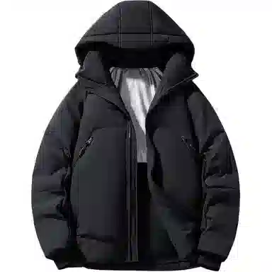 红豆 加厚保暖连帽宽松百搭时尚羽绒服 男女同款