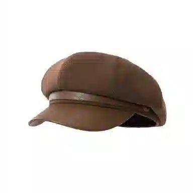 艾佳微 日系文艺复古时尚百搭秋冬季毛呢鸭舌八角帽显脸小文艺街头休闲画家帽 棉 贝雷帽 男女同款情侣款