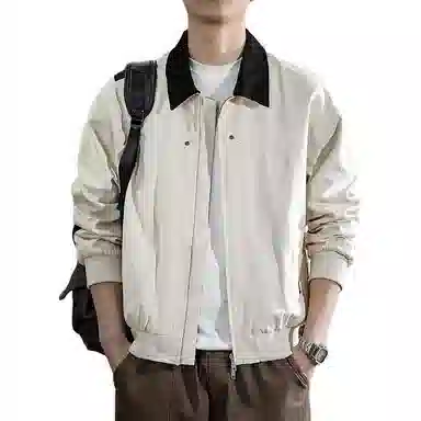 遨宇 美式复古经典休闲潮牌痞帅工装猎装极简风撞色户外百搭夹克外套 男款