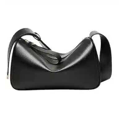 纳兰杜 大容量百搭款高级感时尚通勤实用休闲拉链开合 牛皮 枕头包单肩包斜挎包 大号 女款 黑色/白色/棕色