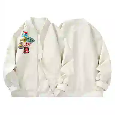 Herbal Color Retro Badge Logo Coach Jacket