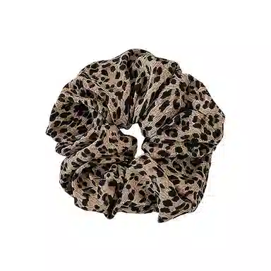 蒙妮 复古豹纹辣妹大肠圈 布艺 发圈 女款