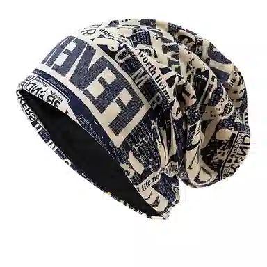 心水好物 美式画报印花复古风摩登个性套头户外出行堆堆帽 聚酯纤维 帽子 男女同款情侣款