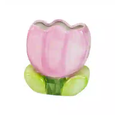 悦语花朵收纳杯陶瓷桌面可爱化妆刷架桌面置物架创意装饰筒