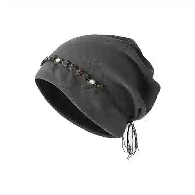 心水好物 新中式民族风复古五角星流苏高级感扎染串珠大头围小众设计 棉 帽子 女款