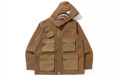 A BATHING APE FW22 Shark Print Hooded Jacket