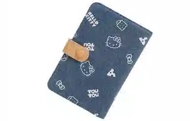 TOUTOU Hellkitty Passport Wallet Denim Blue