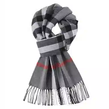 啄木鸟 英伦风经典百搭仿羊绒秋冬季保暖防寒时尚黑白格纹披肩户外防风骑行学生围脖脖套 绒线围巾 男女同款情侣款