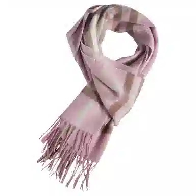 红豆 品牌格子条纹百搭 山羊绒 绒线围巾 男女同款情侣款