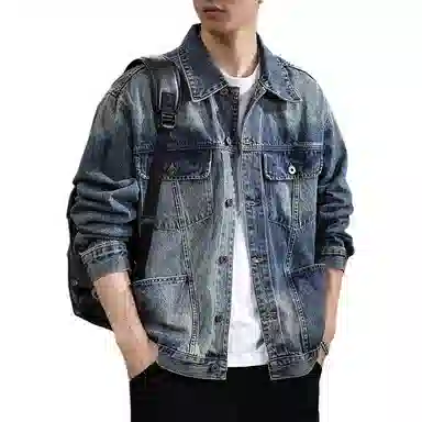 遨宇 高端美式复古休闲潮流极简风赛络纺潮流百搭休闲户外工装夹克外套 男款