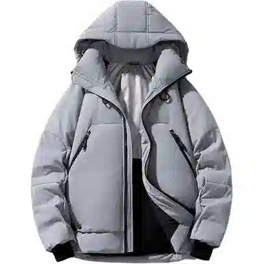 红豆 加厚保暖连帽宽松百搭时尚羽绒服 男女同款