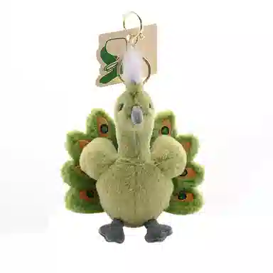 玄唐 雀食美孔雀毛绒玩具毛绒包包挂饰 聚酯纤维 挂件 男女同款情侣款