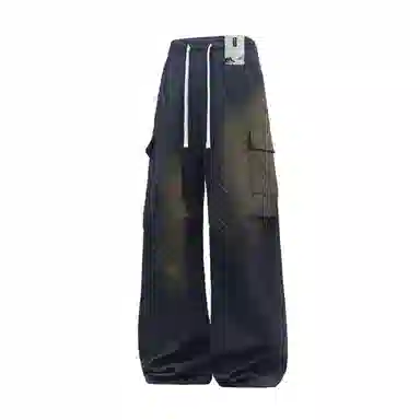 【免搭配一套显高显瘦】布客行 美式复古麻花肌理感简约高级轻奢老钱翻领长袖卫衣可拆卸别针工装弯刀直筒春秋百搭舒适休闲套装 男女同款