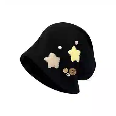 心水好物 可爱毛绒星星包头护耳显脸小时尚慵懒感休闲户外 棉 帽子 女款
