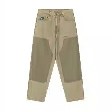 MIND ERROR Colorblock Carpenter Embroidered Jeans