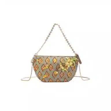 雅诗兰黛【定制化妆包】丁朵 绣菱清韵  清新 雅致 梦幻 少女心 甜美风 约会  通勤 复古凌格帆布收纳包 便携