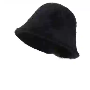 山一丸 保暖韩系时尚纯色毛茸茸防寒护耳#好运 兔毛混纺 渔夫帽 女款