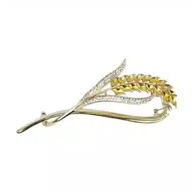 彤彤兔 古风麦穗扭扭夹时尚气质后脑勺一字夹头饰 锌合金 发夹 女款