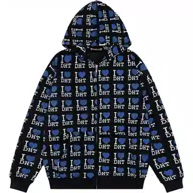 UPWARD LAB Vintage Camo Zip Hoodie