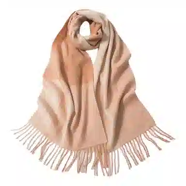 红豆 品牌条纹格子百搭保暖经典 羊绒 围巾 男女同款情侣款