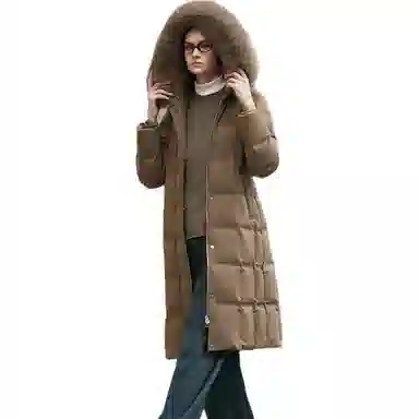 坦博尔 大毛领鹅绒时尚通勤羽绒服 女款